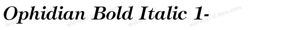 Ophidian Bold Italic 1字体转换